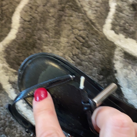 Prada women’s sandal black leather size Eur 39.5 - Picture 6 of 7